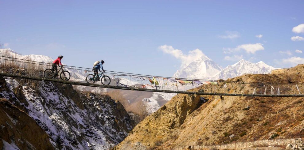 Near Muktinath, Upper Mustang Mountain Biking, Himalayan Action