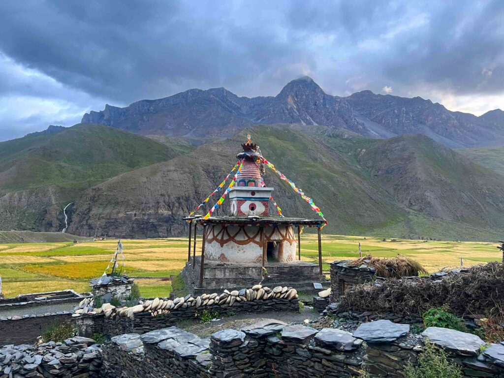 Stupa at Tinje - - Upper Dolpo Mountain Biking - Himalayan Action