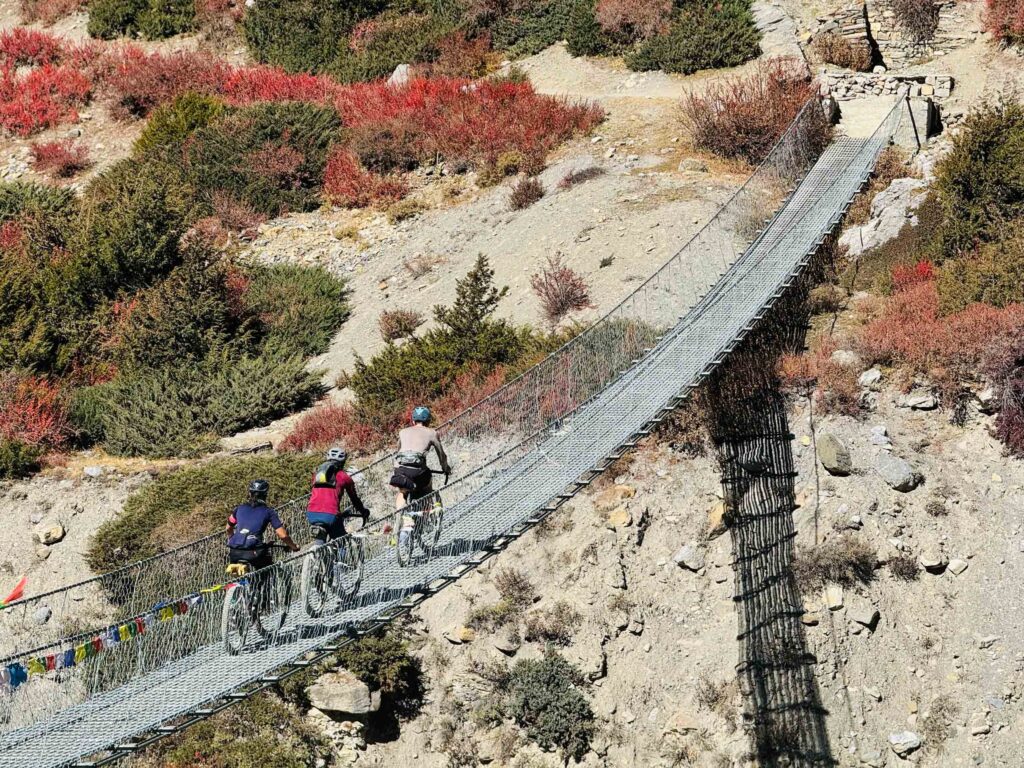 Thorong Phedi - Ledar Bridge - Annapurna Circuit Mounatain Biking Tour - Himalayan Action