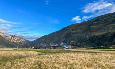 Tinje Village with Barley field - Upper Dolpo Mountain Biking - Himalayan Action