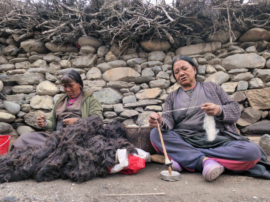 Traditionally Making Wool Threads at Upper Dolpo - Himalayan Action