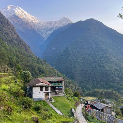 Chhomrong Village on Annapurna Base Camp Trekking Trail