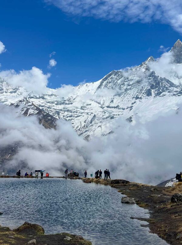 Frozen Lake at Annapurna Base Camp