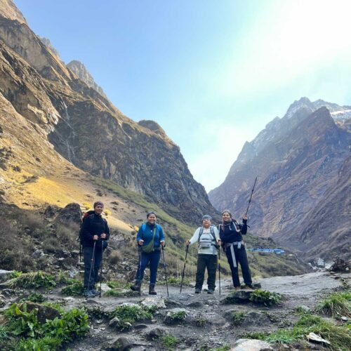 Trekking Team on Annapurna Base Camp Trail